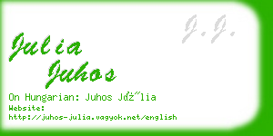 julia juhos business card